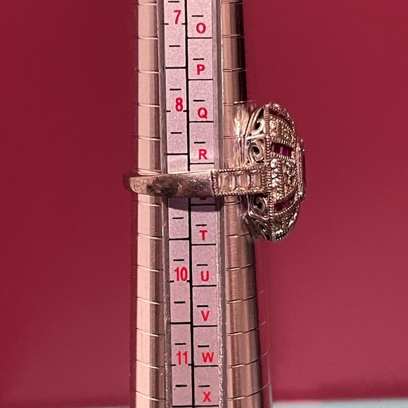 Prime Art & Jewel Art Deco Pink/Red Cubic Zirconia Ring Size 9 - Picture 12 of 12